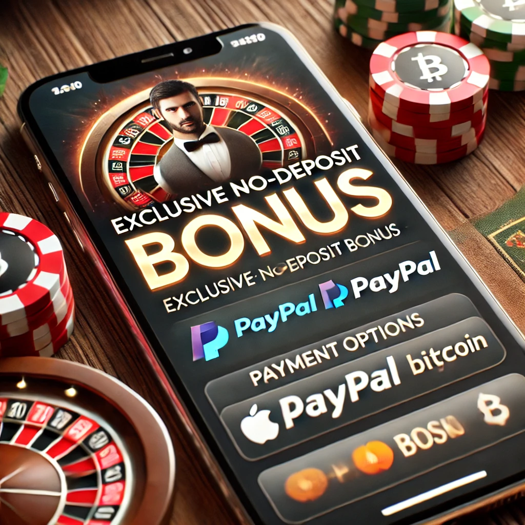 Bir kullanıcı, akıllı telefonunda casino uygulamasının yatırımsız bonus teklifini inceliyor.